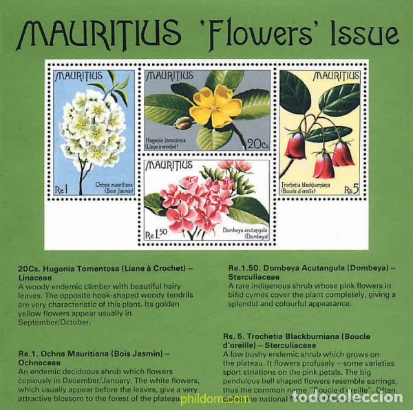 Sellos: 95528 MNH MAURICIO 1977 FLORES