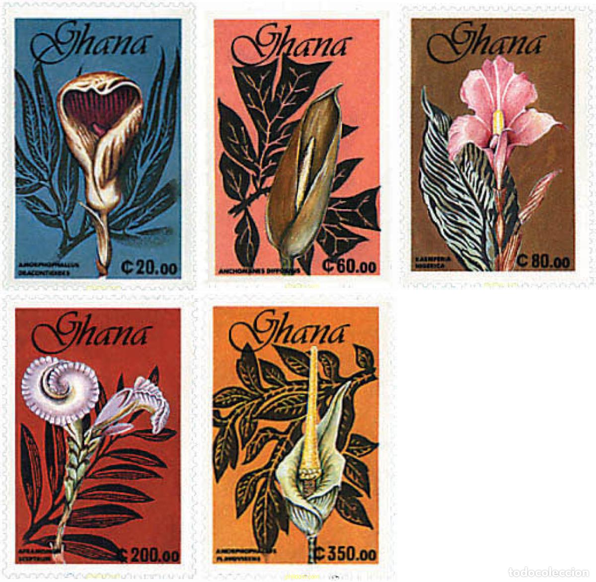 Sellos: 95864 MNH GHANA 1991 FLORES AUTOCTONAS