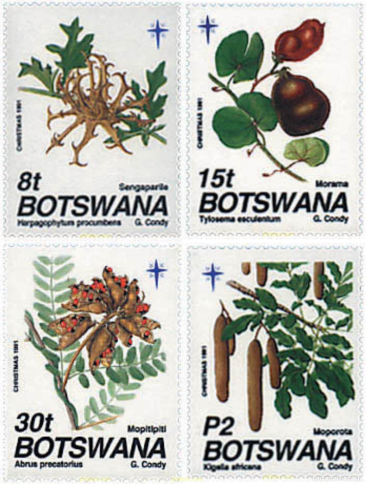 Sellos: 97825 MNH BOTSWANA 1991 NAVIDAD. PLANTAS