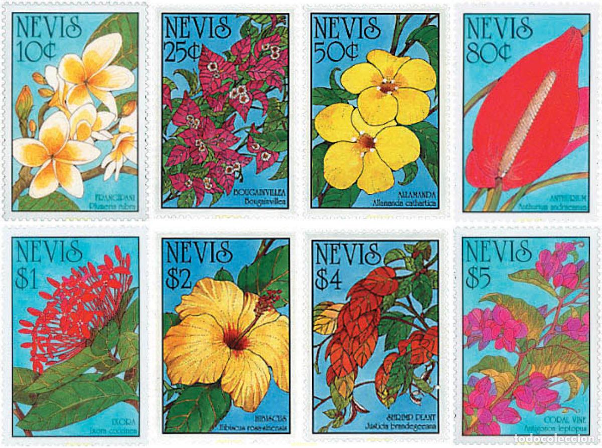 Sellos: 96133 MNH NEVIS 1993 FLORES TROPICALES