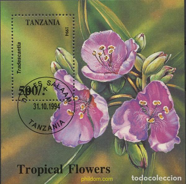 Sellos: 238700 USED TANZANIA 1994 FLORES TROPICALES