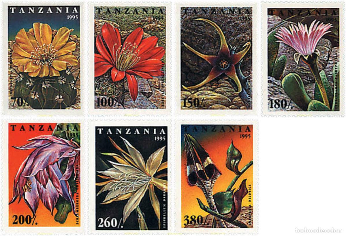 Sellos: 96214 MNH TANZANIA 1995 FLORES DE CACTUS