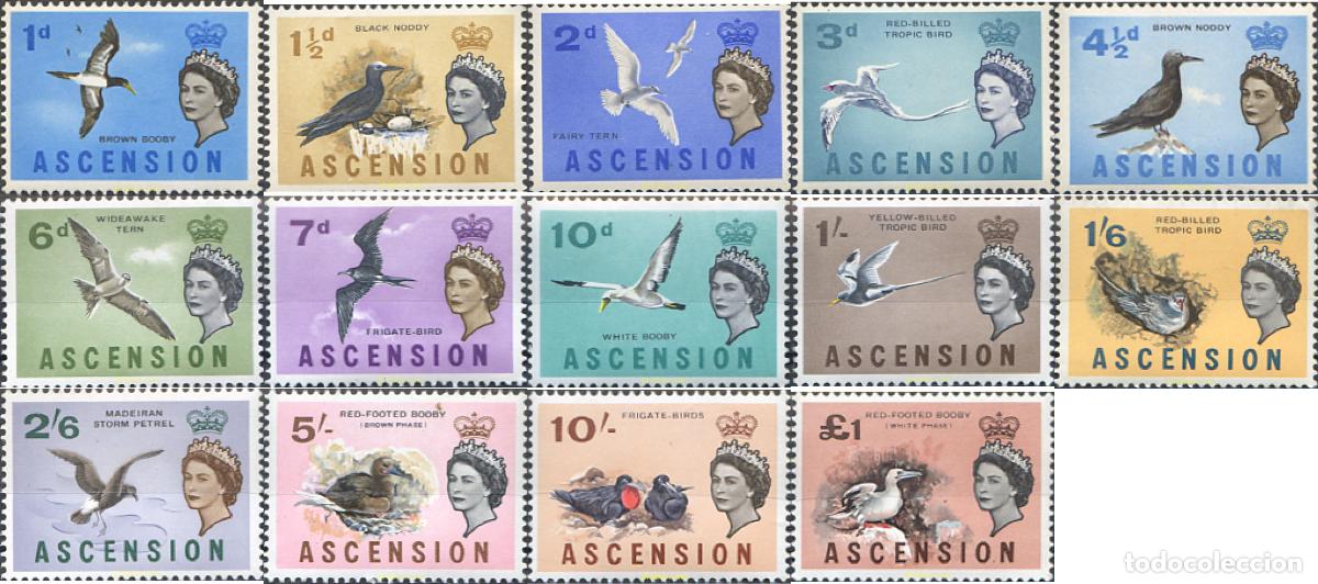 Sellos: 72652 MNH ASCENSION 1963 AVES