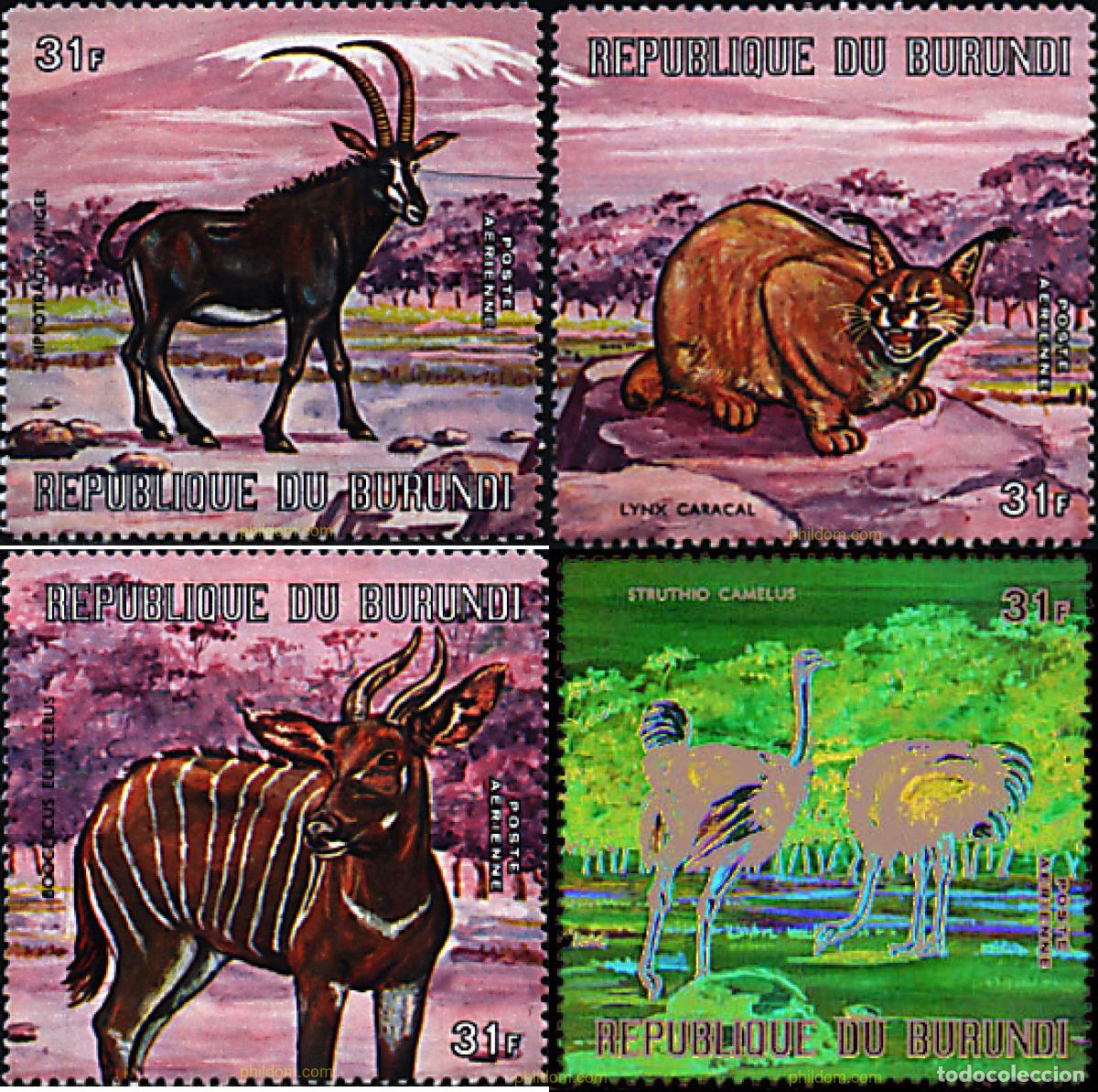 Sellos: 298068 MNH BURUNDI 1971 FAUNA SALVAJE