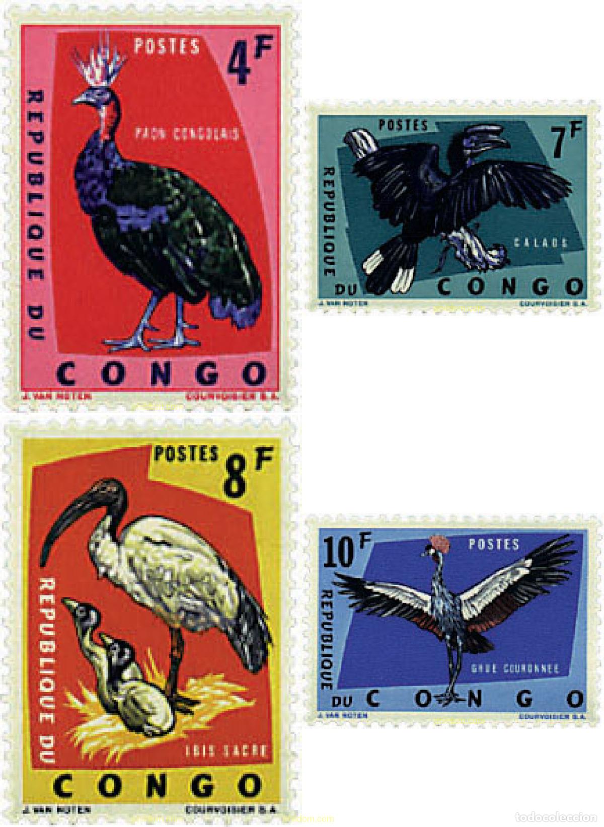 Sellos: 628648 MNH CONGO EX-BELGA 1963 PROTECCION DE LAS AVES