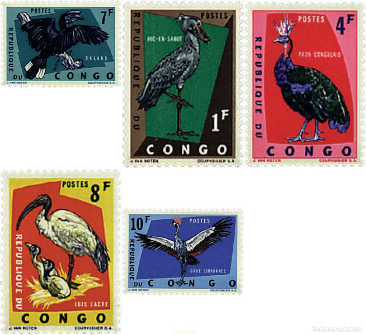 Sellos: 628712 MNH CONGO EX-BELGA 1963 PROTECCION DE LAS AVES
