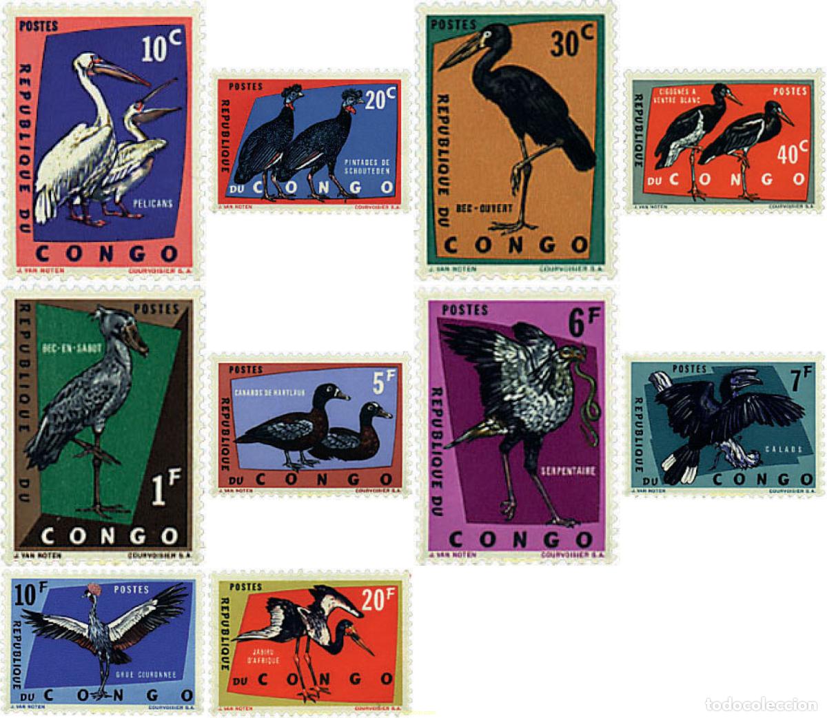 Sellos: 655817 MNH CONGO EX-BELGA 1963 PROTECCION DE LAS AVES