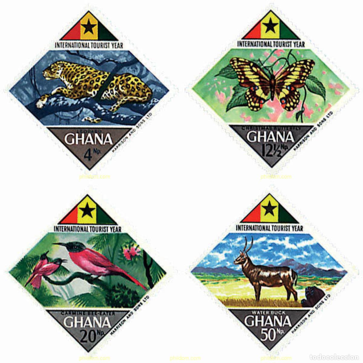Sellos: 94750 MNH GHANA 1967 A&Ntilde;O INTERNACIONAL DEL TURISMO