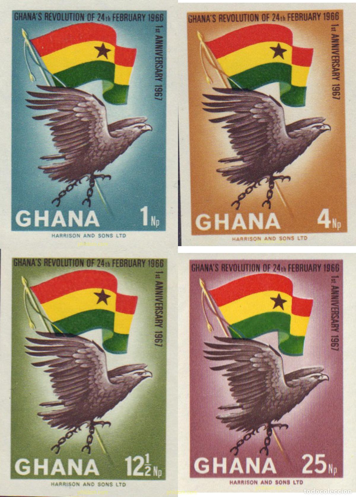 Sellos: 20654 MNH GHANA 1967 1 ANIVERSARIO DE LA REVOLUCION DEL 24 DE FEBRERO