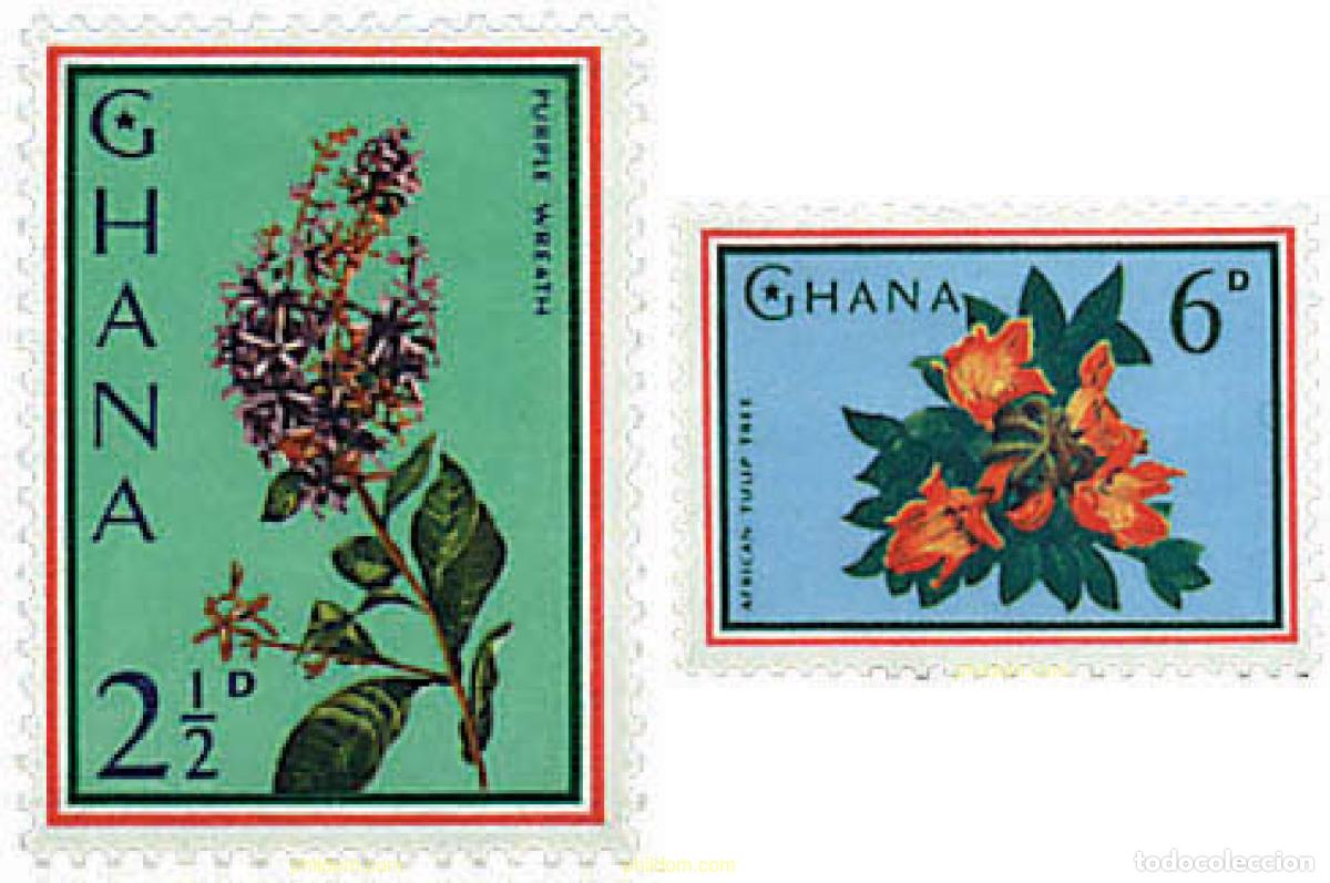 Sellos: 211239 MNH GHANA 1964 FAUNA Y FLORA