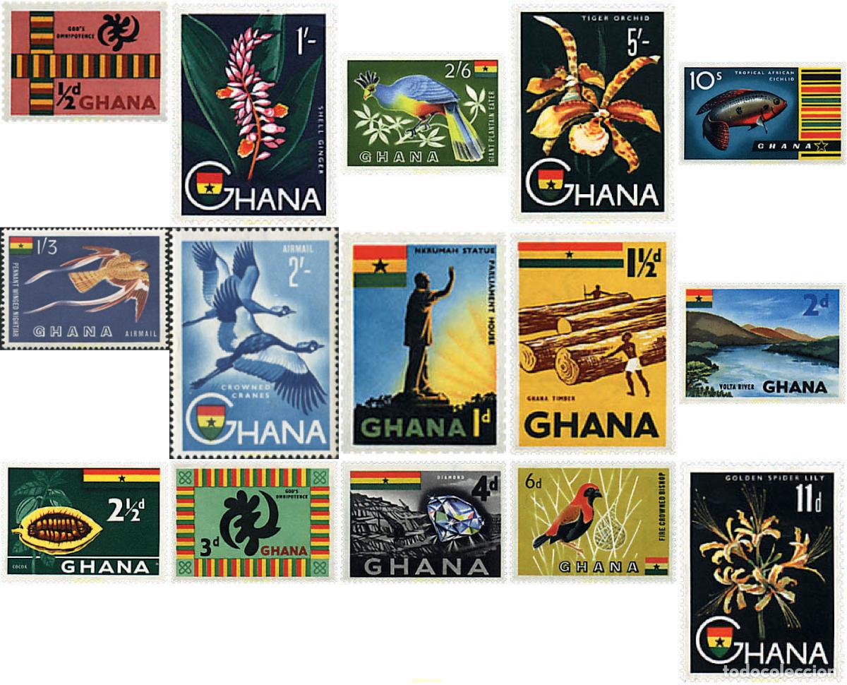 Sellos: 276982 HINGED GHANA 1959 MOTIVOS VARIOS