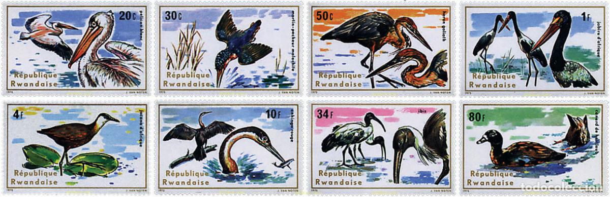 Sellos: 56510 MNH RUANDA 1975 AVES ACUATICAS