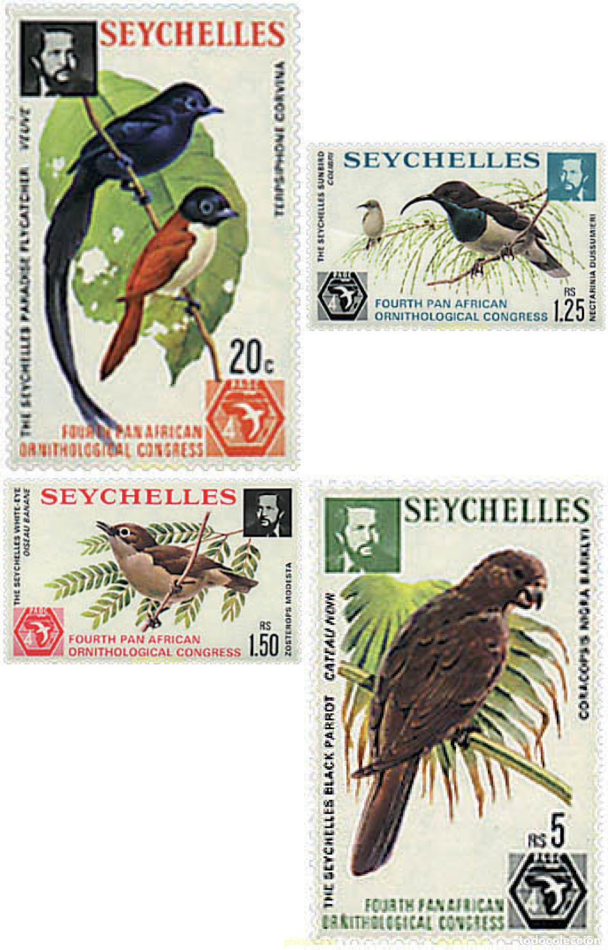 Sellos: 35800 MNH SEYCHELLES 1976 4 CONGRESO PANAFRICANO DE ORNITOLOGIA