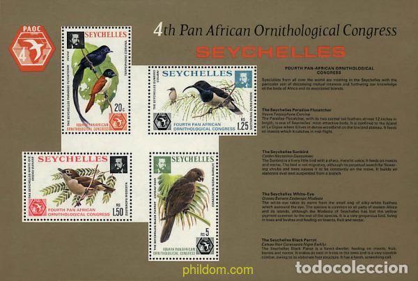Sellos: 246181 MNH SEYCHELLES 1976 4 CONGRESO PANAFRICANO DE ORNITOLOGIA