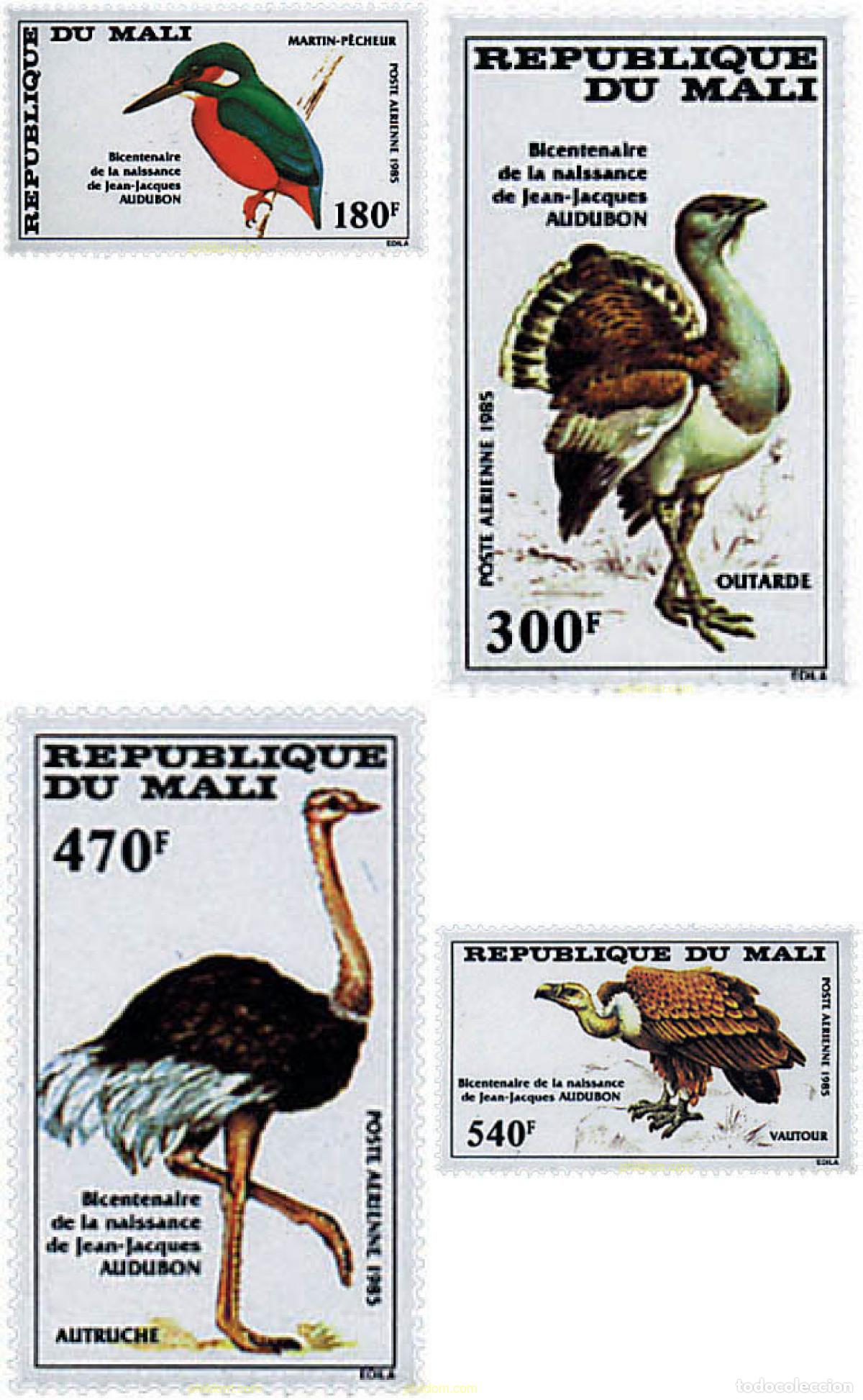 Sellos: 32033 MNH MALI 1985 BICENTENARIO DEL NACIMIENTO DEL ORNITOLOGO J.J. AUDUBON