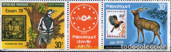 Stamps: 6285 MNH RUANDA 1978 ESSEN 78 Y PHILEXAFRIQUE II 79