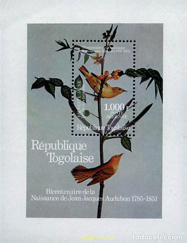 Sellos: 92259 MNH TOGO 1985 BICENTENARIO DEL NACIMIENTO DEL ORNITOLOGO J.J. AUDUBON