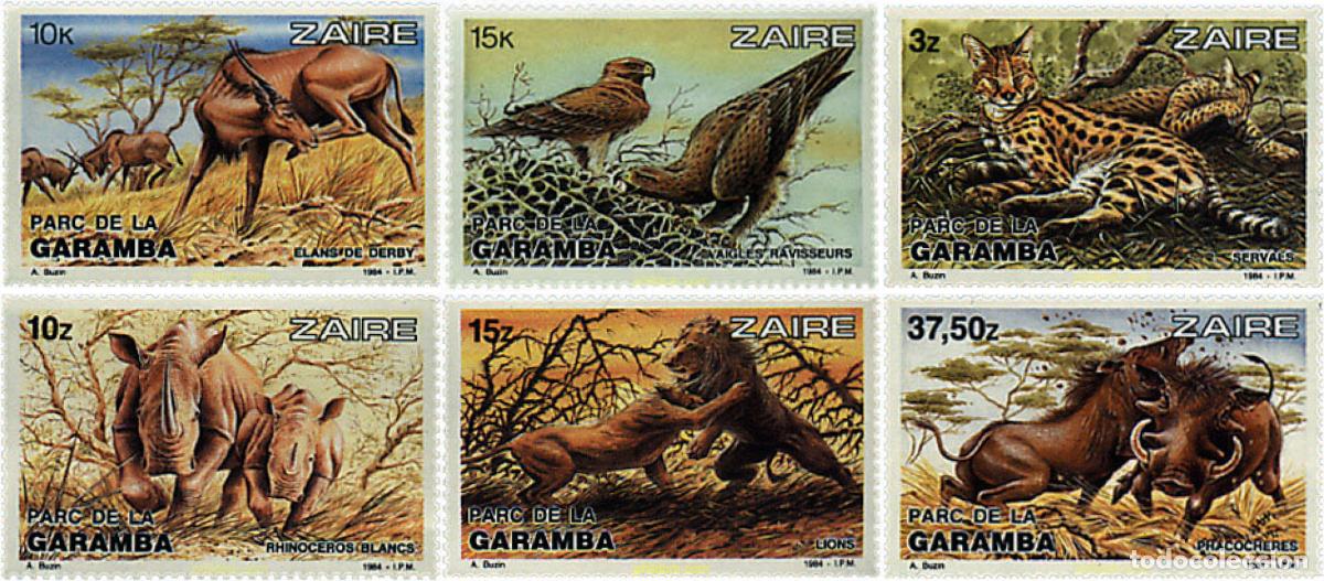 Sellos: 286734 MNH ZAIRE 1984 PARQUE DE LA GARAMBA