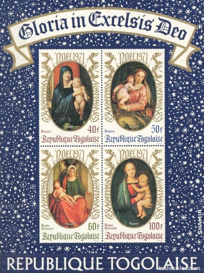 Sellos: TOGO 1971 SHEET MNH NAVIDAD CHRISTMAS NOEL NATALE BOTTICELLI RAPHAEL ARTE PINTURAS ART PAINTINGS