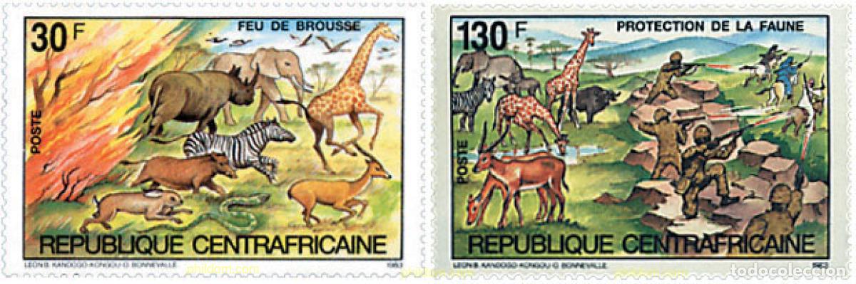 Timbres: 32996 MNH CENTROAFRICANA 1984 PROTECCION DE LA NATURALEZA