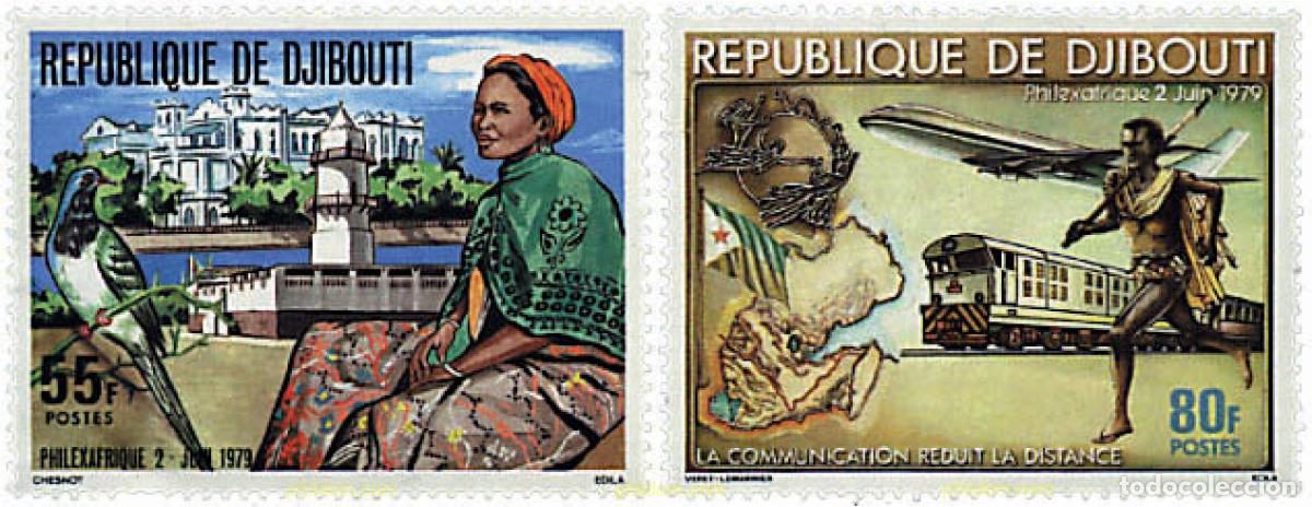 Sellos: 60505 MNH DJIBOUTI 1979 PHILEXAFRIQUE II. EXPOSICION FILATELICA INTERNACIONAL