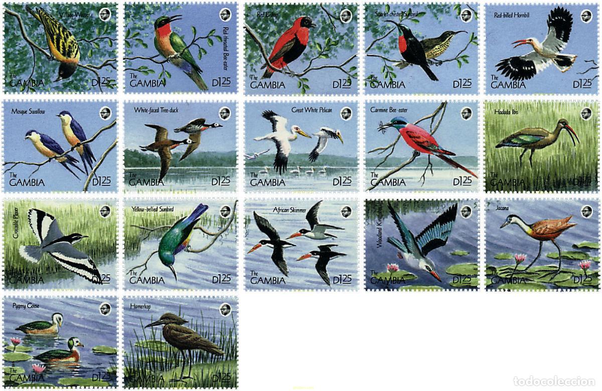 Sellos: 370175 MNH GAMBIA 1990 AVES