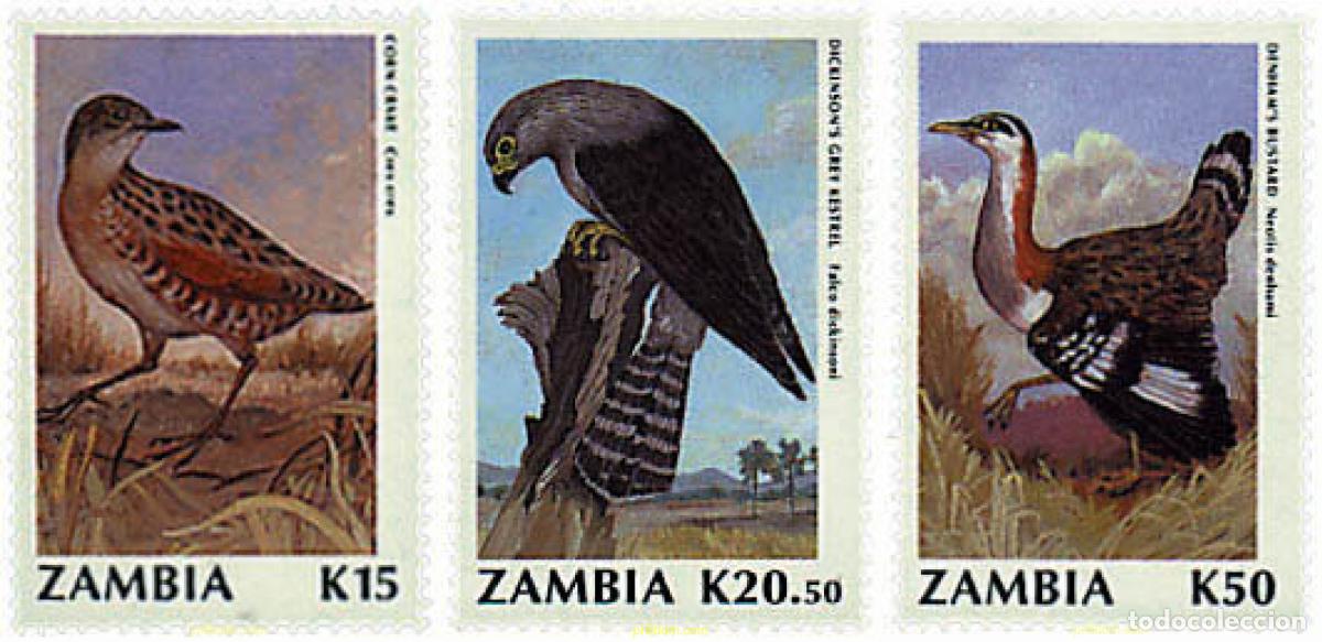 Sellos: 667712 MNH ZAMBIA 1990 AVES