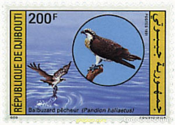 Sellos: 32770 MNH DJIBOUTI 1991 FAUNA. AVE PESCADORA