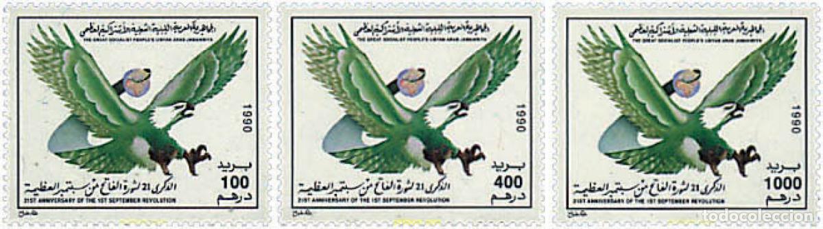 Sellos: 31642 MNH LIBIA 1990 21 ANIVERSARIO DE LA REVOLUCION DEL 1 DE SEPTIEMBRE