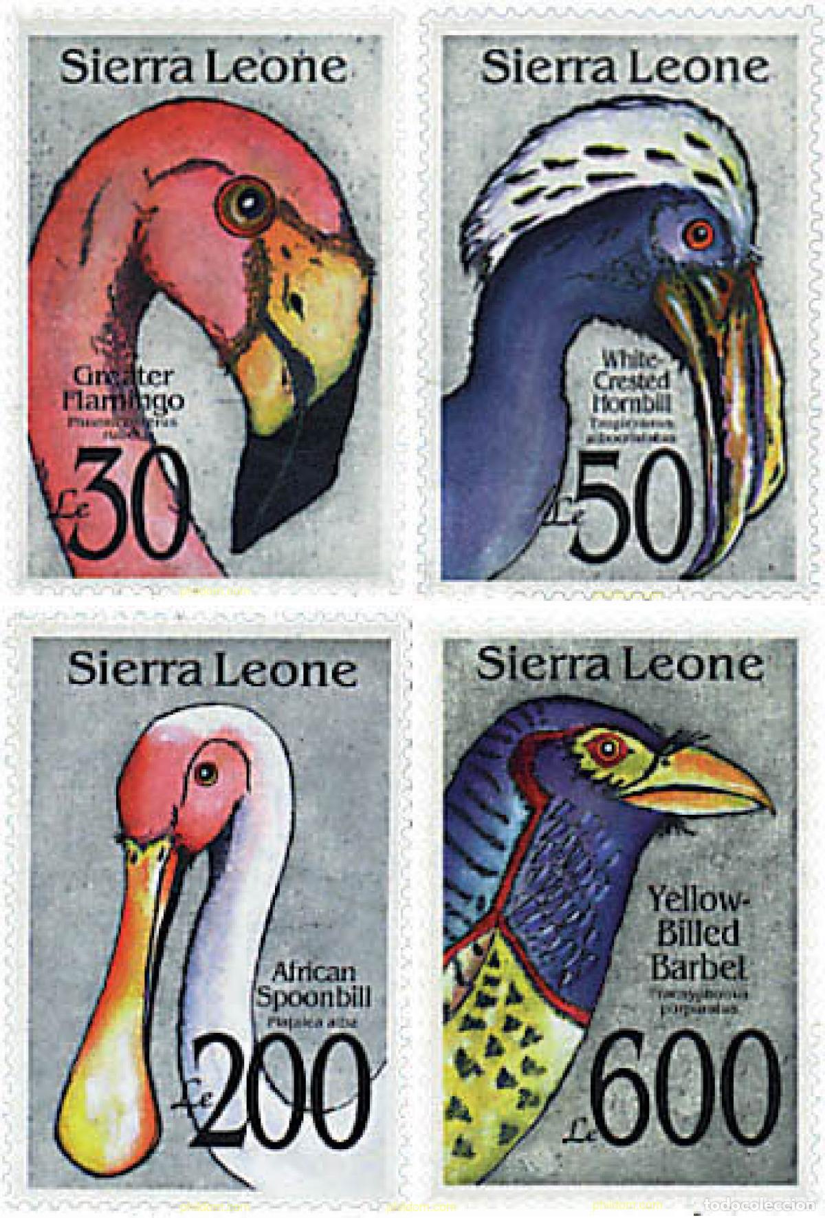 Sellos: 362138 MNH SIERRA LEONA 1992 AVES