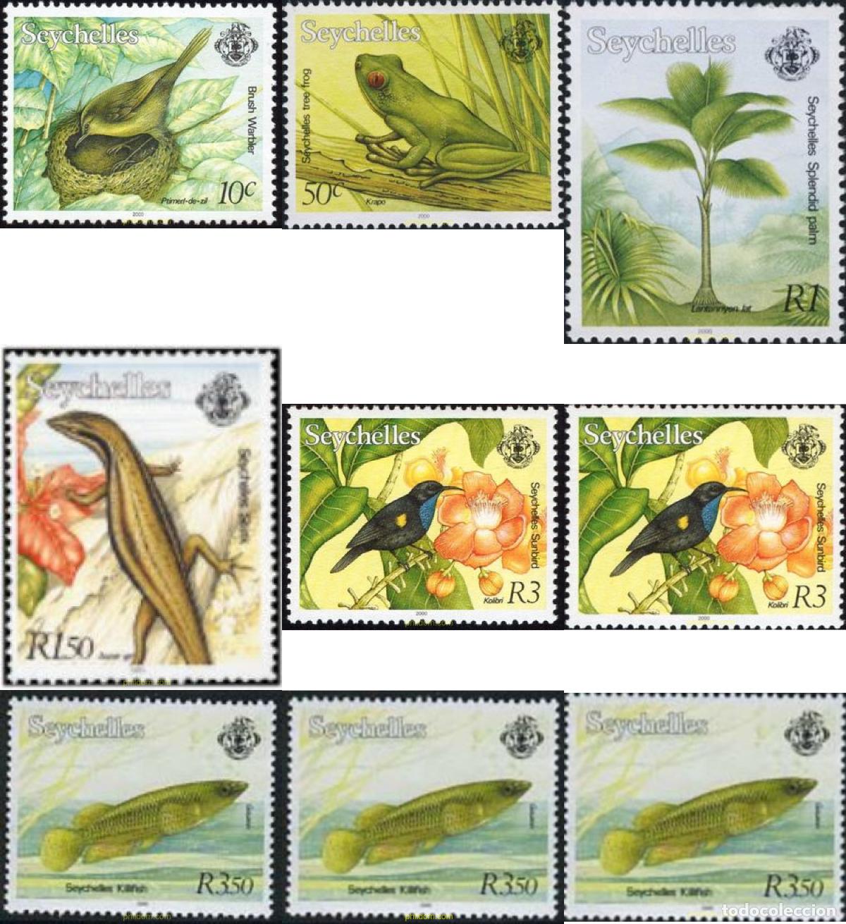 Sellos: 361451 MNH SEYCHELLES 1993 FAUNA Y FLORA