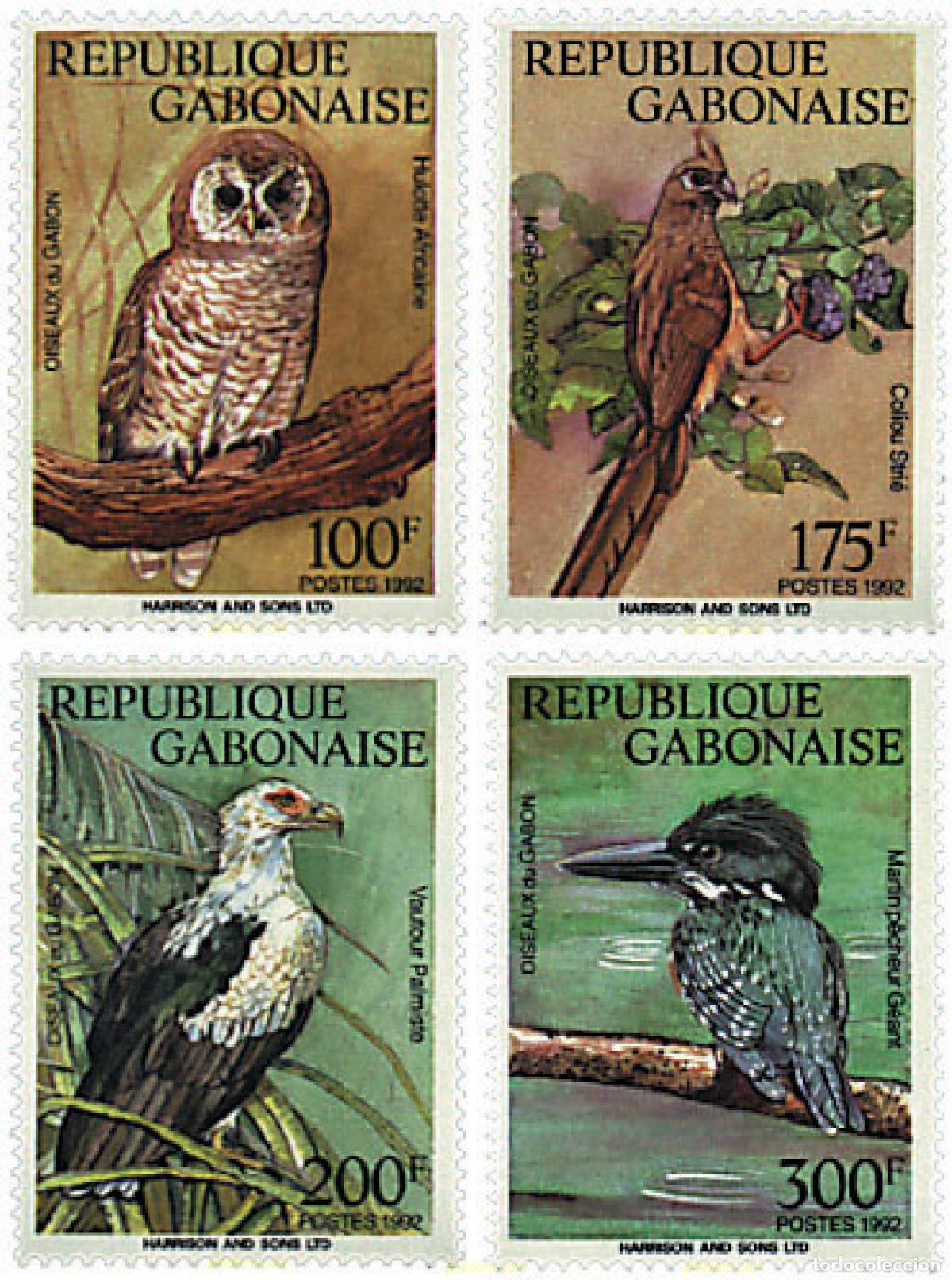 Sellos: 73000 MNH GABON 1992 PAJAROS DE GABON
