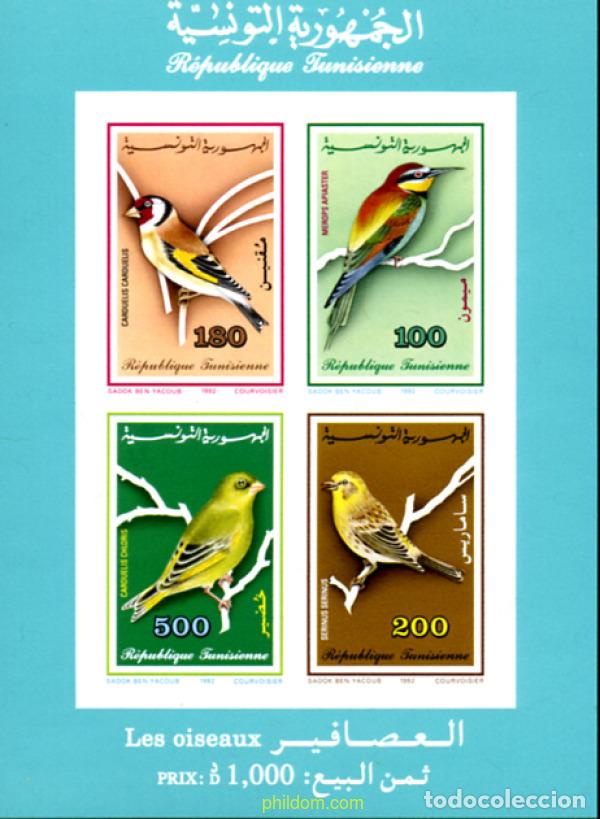 Sellos: 20638 MNH TUNEZ 1992 PAJAROS DE TUNEZ