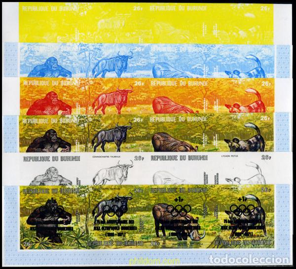 Sellos: 137653 MNH BURUNDI 1971 75 ANIVERSARIO DE LOS JUEGOS OLIMPICOS MODERNOS. JUEGOS DE LA 20 OLIMPIADA.