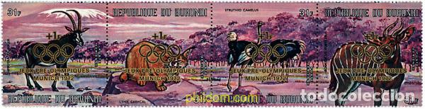 Sellos: 605292 MNH BURUNDI 1971 75 ANIVERSARIO DE LOS JUEGOS OLIMPICOS MODERNOS. JUEGOS DE LA 20 OLIMPIADA.