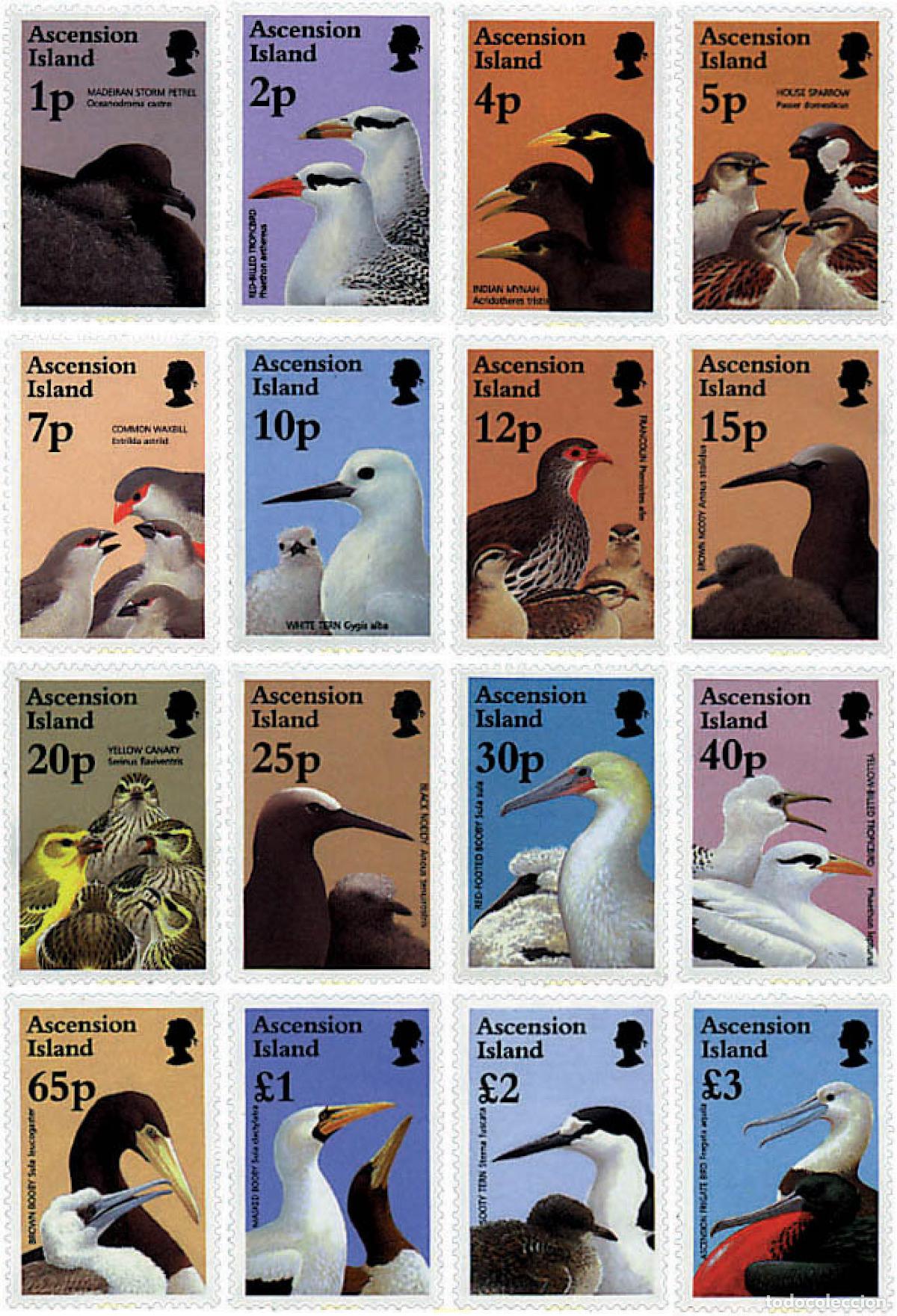Sellos: 72692 MNH ASCENSION 1996 PAJAROS Y SUS CRIAS