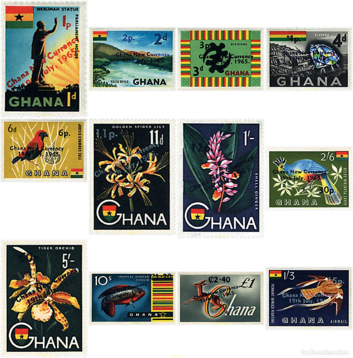 Sellos: 335658 MNH GHANA 1965 NUEVA MONEDA