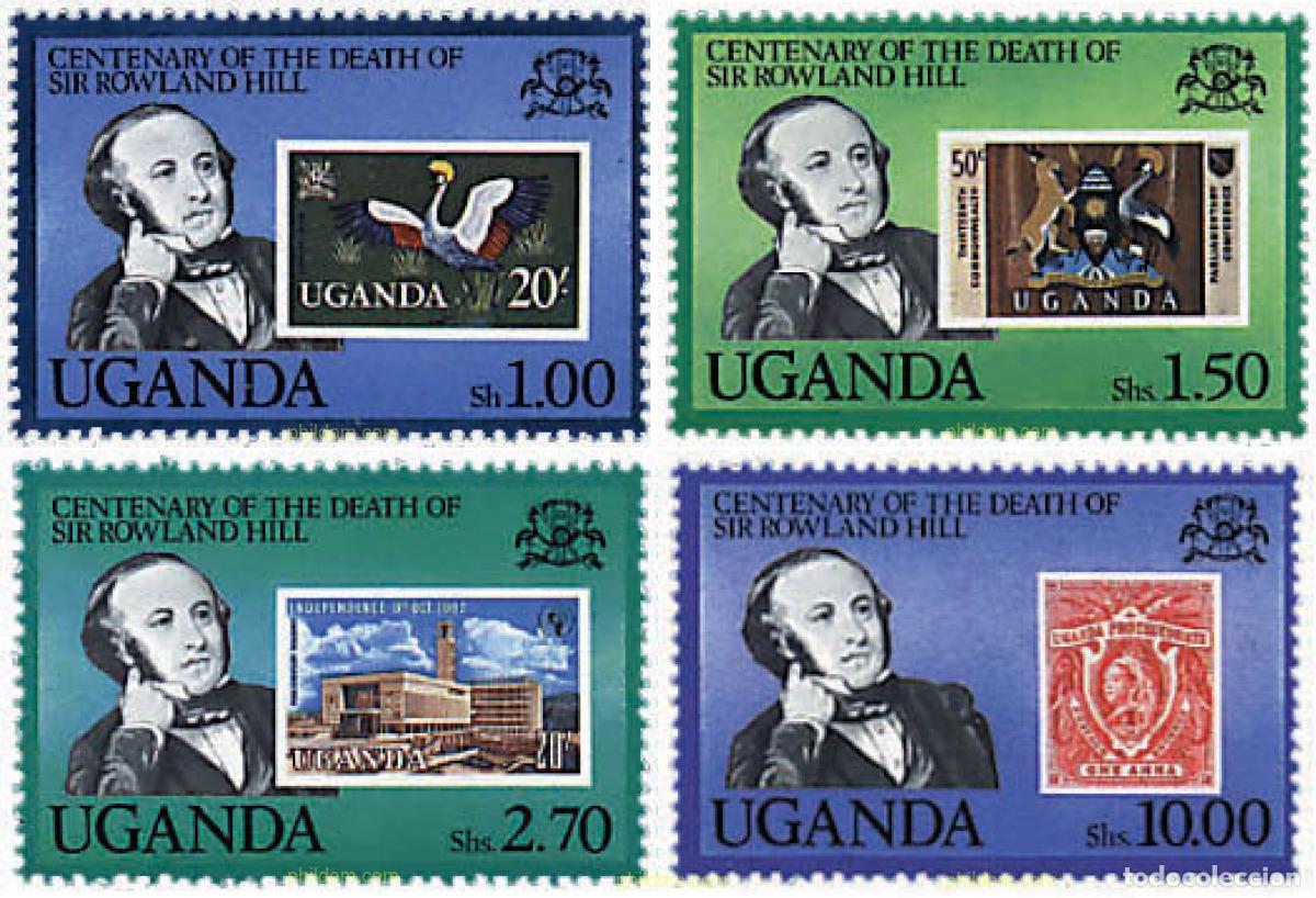 Sellos: 37056 MNH UGANDA 1979 CENTENARIO DE LA MUERTE DE ROWLAND HILL