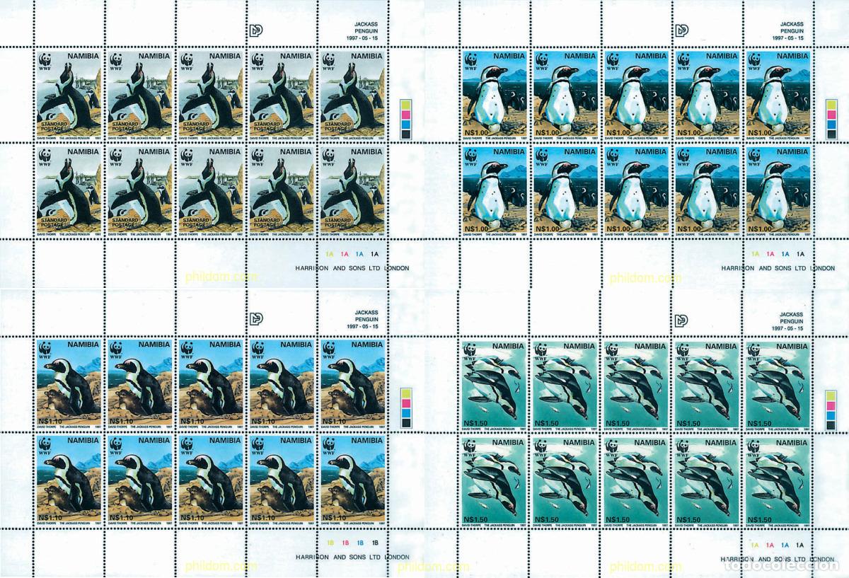 Sellos: 12816 MNH NAMIBIA 1997 PINGUINO DE ANTEOJOS