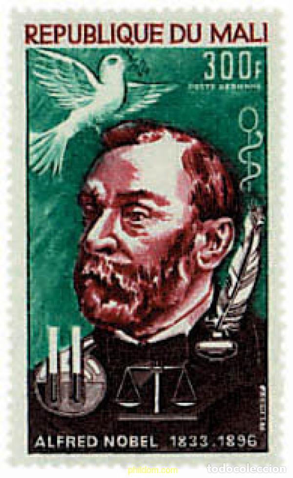 Sellos: 33174 MNH MALI 1971 75 ANIVERSARIO DE LA MUERTE DE ALFRED NOBEL
