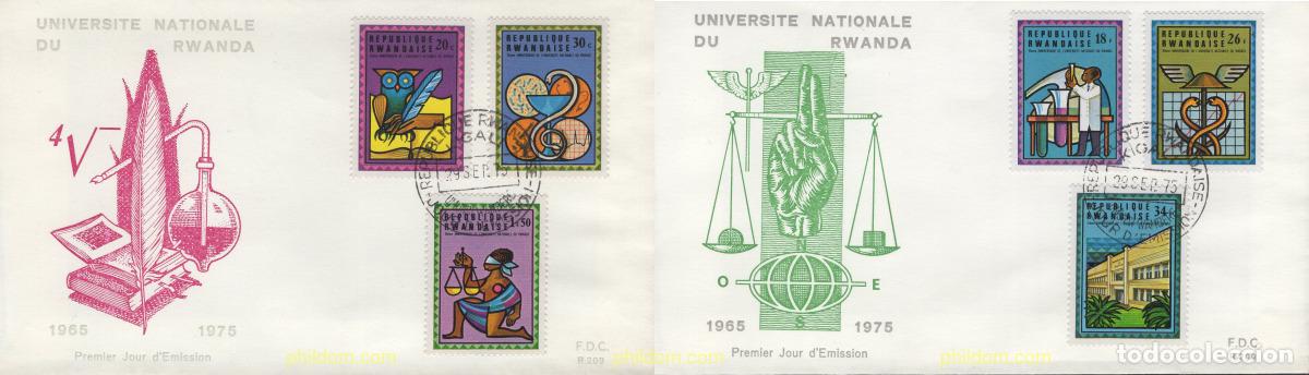 Sellos: 399479 MNH RUANDA 1975 10 ANIVERSARIO DE LA UNIVERSIDAD NACIONAL