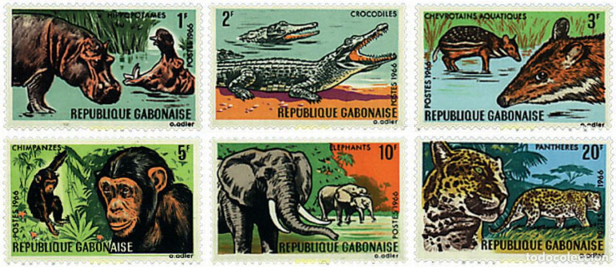 Sellos: 72884 MNH GABON 1967 FAUNA