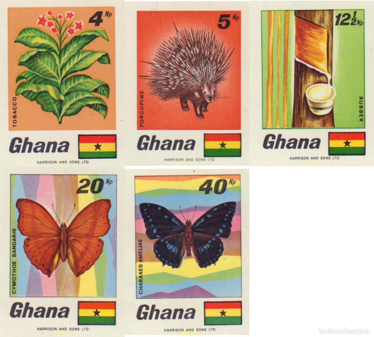 Sellos: 19003 MNH GHANA 1968 FAUNA Y FLORA