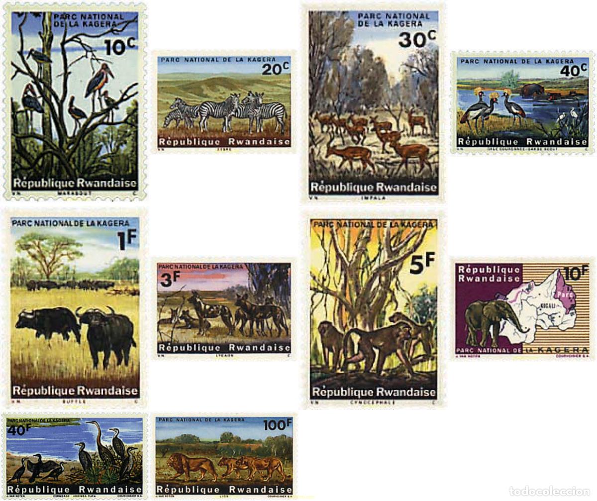 Sellos: 33637 MNH RUANDA 1965 PARQUE NACIONAL DE KAGERA