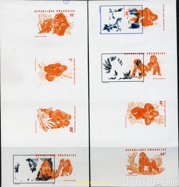Sellos: 221450 MNH RUANDA 1970 GORILAS