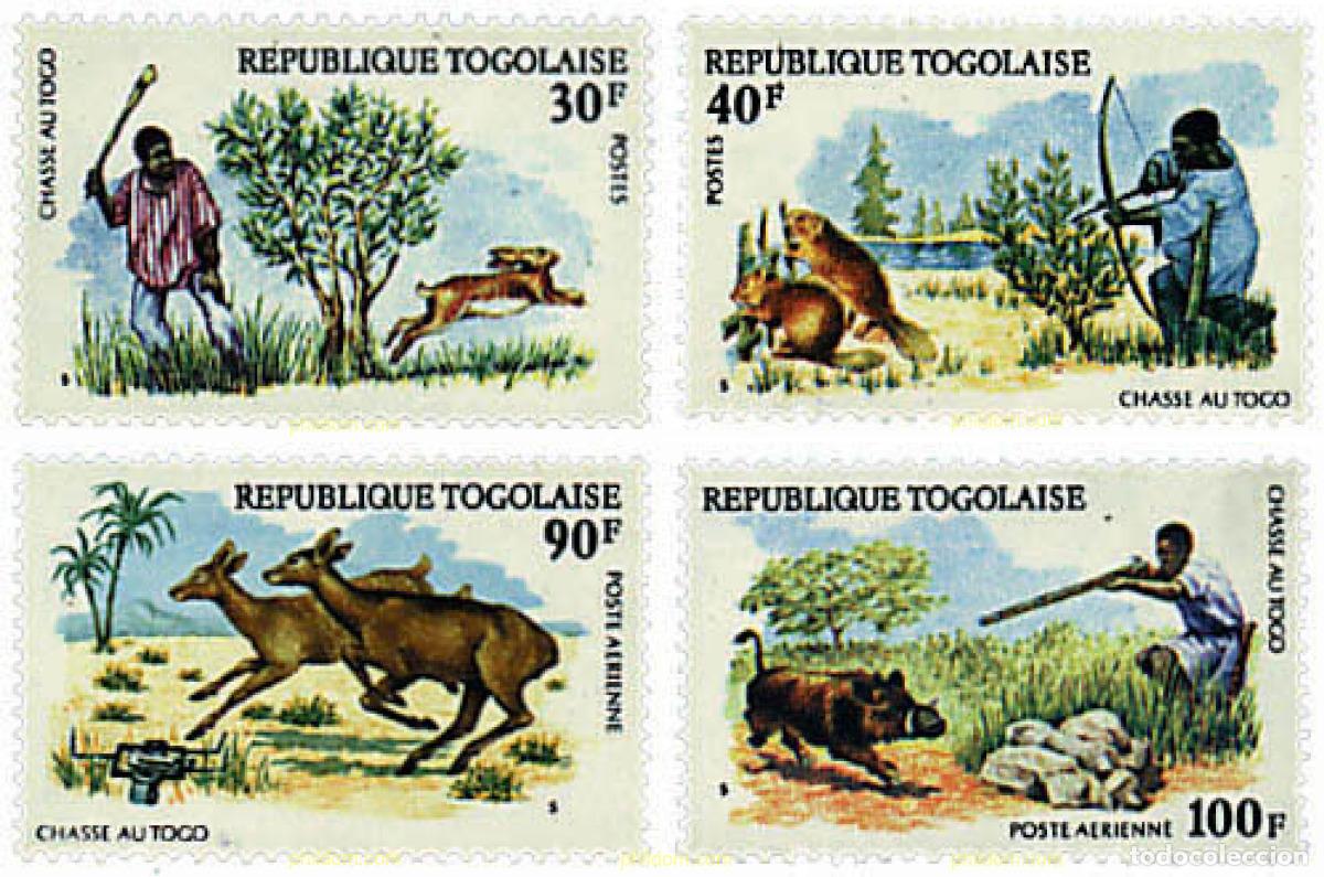 Sellos: 90323 MNH TOGO 1975 ANIMALES DE CAZA