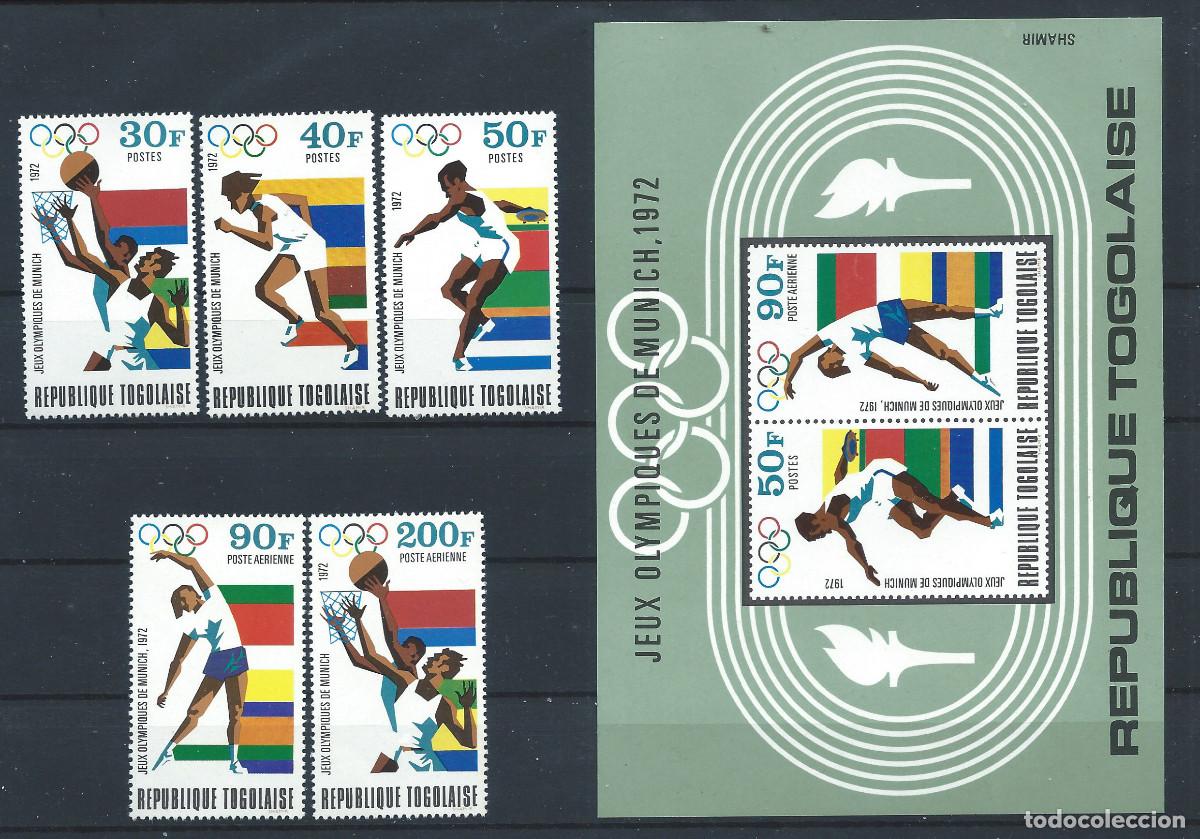 Sellos: Togo N&deg;747/49 + PA 182/83 + bloc 62** (MNH) 1972 - J.O de Munich