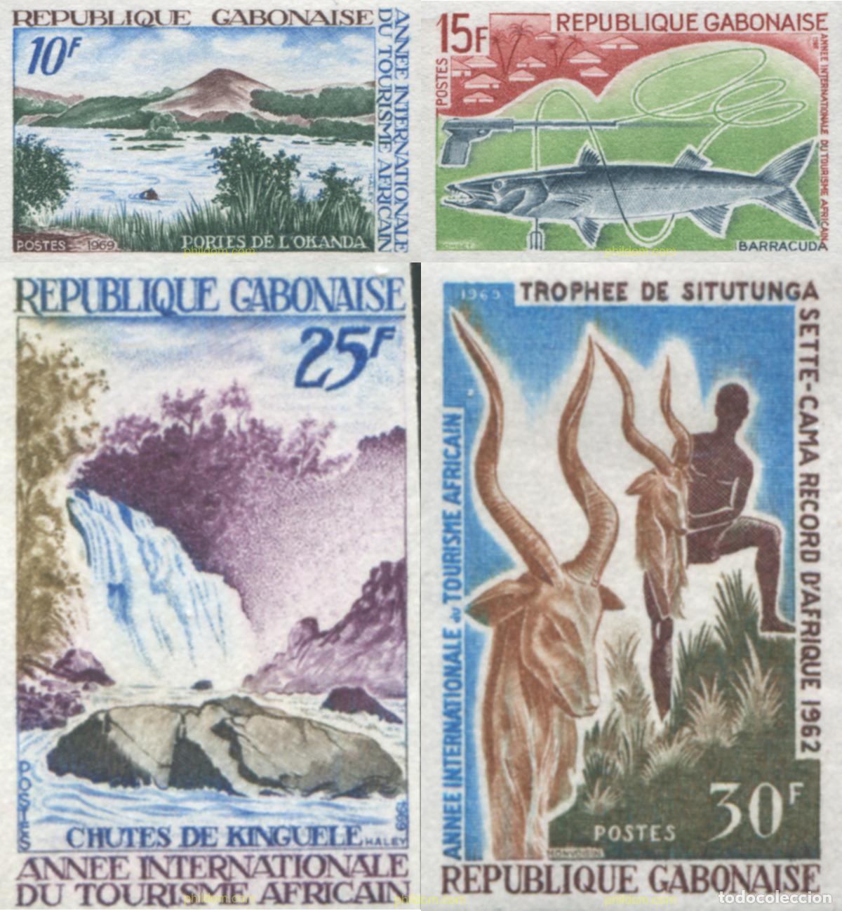 Sellos: 193636 MNH GABON 1969 A&Ntilde;O INTERNACIONAL DEL TURISMO