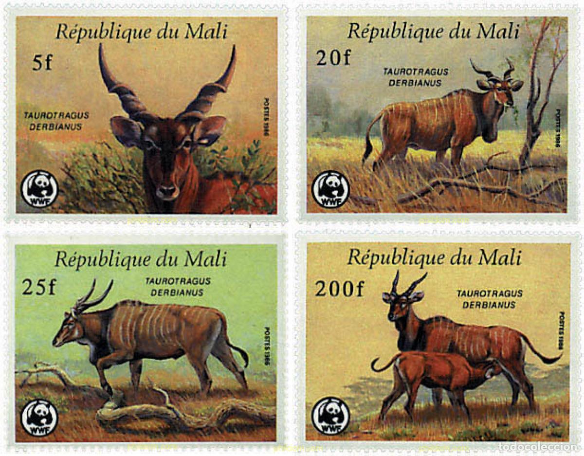 Sellos: 74282 MNH MALI 1986 FAUNA EN PELIGRO DE EXTINCION - ALCE DE DERBY