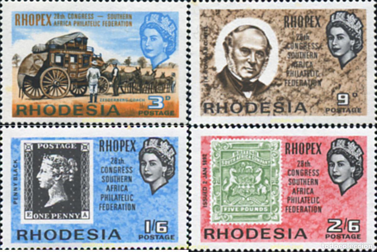 Sellos: 33499 MNH RODESIA 1966 RHOPEX. EXPOSICION FILATELICA INTERNACIONAL